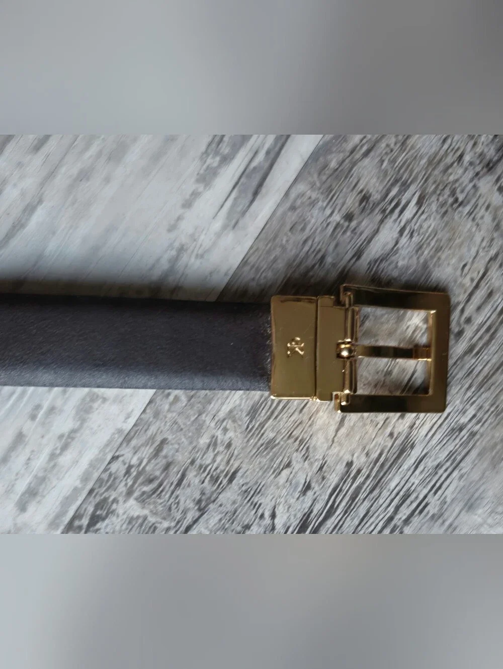 Calvin Klein Reversible Black Brown Leather Belt Gold Buckle Women's Small
